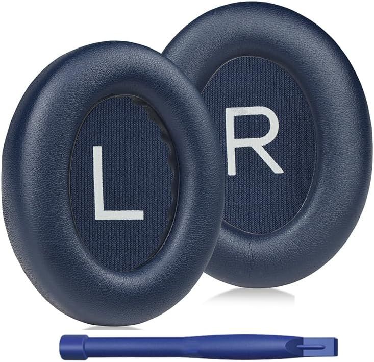 Coussinets pour Casque Bose 700 avec Suppression du Bruit (NC700) - Coussinets de Rechange en Cuir synthétique Souple, Mousse à mémoire de Forme Luxueuse (1 Pair Blue Earpads)