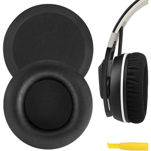 QuickFit Coussinets de rechange en cuir protéiné pour casque Sennheiser Urbanite XL Noir