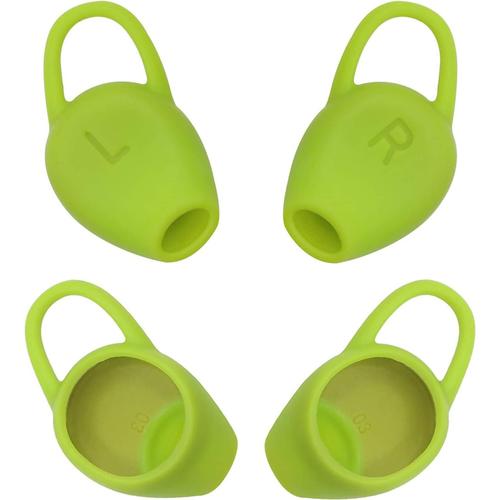 Lot de 2 paires d'embouts de rechange compatibles avec les casques Plantronics Backbeats Fit - Antidérapants - En silicone souple - Pour écouteurs sans fil - Vert