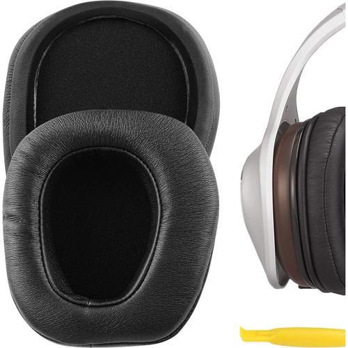 QuickFit Coussinets de rechange en cuir protéiné pour casque Denon AH-D600, AH-D7100 Noir