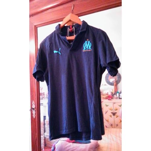 Polo Marine Motif Bleu Clair L Puma Olympique De Marseille.