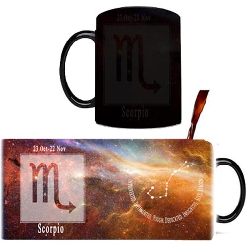 Scorpio Mode Capricorne 12 Constellations Changement De Température Tasse De Couleur Tasse Cafe À Café Mugs Cadeaux Cadeaux Student Petit Déjeuner Tasse Tasses (Capacity : 301-400ml, Color : Scorpio)