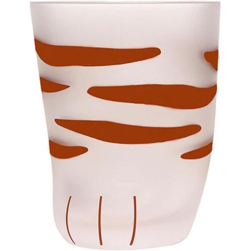 Multicolore Mug Tasse 230 / 300ml Tasse Verre Temple Cat Cat Cat Tiger Paws Office Matte Cat Paws Creative Lait Cafe Cuisine Mignonne Enfants Boire Bouteille