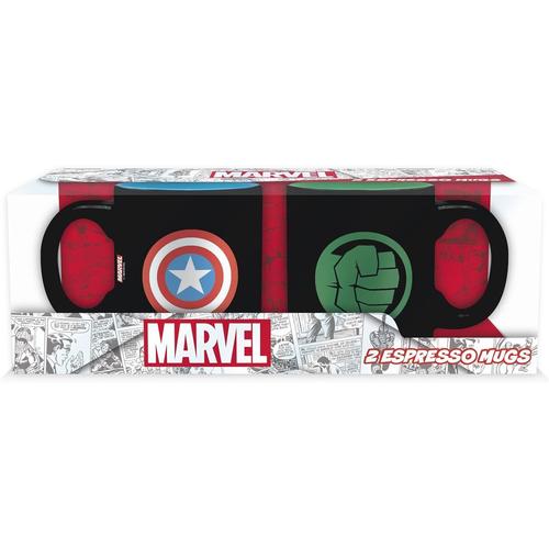 Marvel - Set 2 Mini-Mugs - Captain America / Hulk : P.Derive