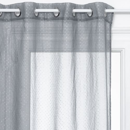 Voilage Design 3d Croix - 140 X 240 Cm - Gris