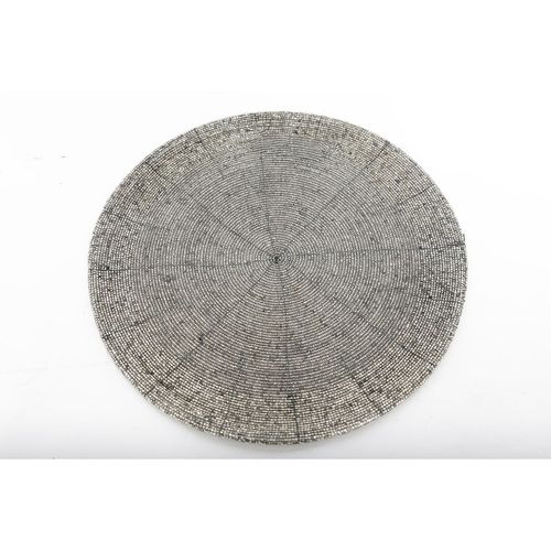 Set De Table Design Perles Alix - Diam. 30 Cm - Argent