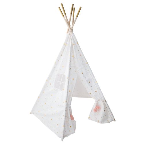 Tipi Pour Enfant Avec Motifs Dream - H. 160 Cm - Blanc