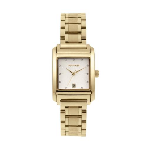 Montre Analogique Rectangulaire Bracelet Métal Index Strass Margot - Rose