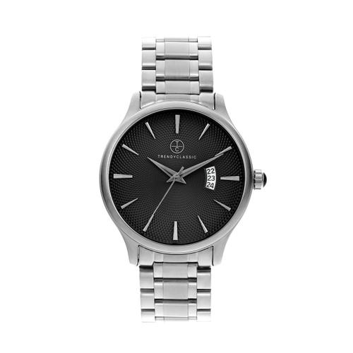 Montre Analogique Bracelet Acier Inoxydable Date Auguste - Noir