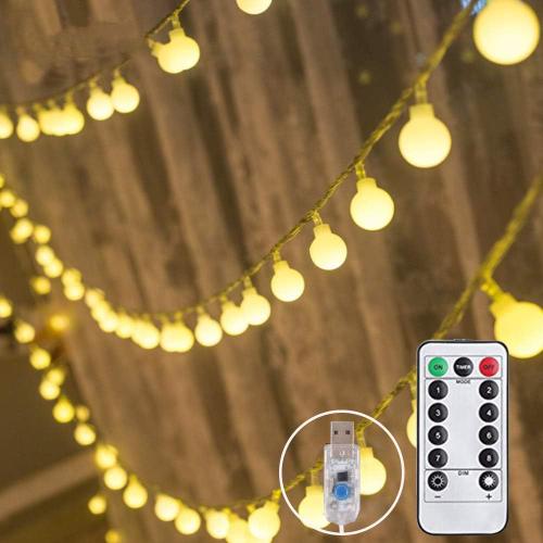 Blanc Chaud 2 Guirlande Lumineuse 3 X 3 M 300 Led, Usb Avec Télécommande, Led, Guirlande Lumineuse De Noël, 8 Modes Et Minuteur, Lumière De Nuit En Plein Air Pour Jardin, Mariage, Chambre, Fête,