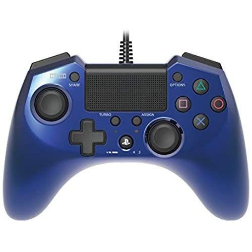 Hori Pad Fps Plus Ps4 Ps3 Blue Turbo Rapid Fire Wired Controller Gamepad