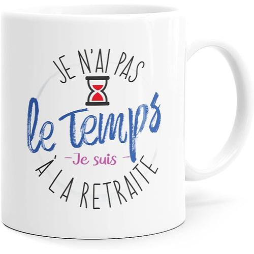 Clair Mug Humour Retraite Tasse Message Drôle Collègue. Idée Cadeau Original Pour Départ En Retraite Retraité Travail Bureau Homme Femme Pour Anniversaire Noël Souriez Dès Le Réveil.