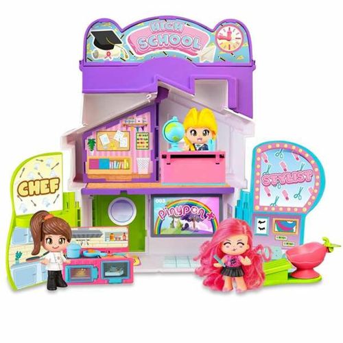 Pinypon Pinypon - Coffret 3 En 1  Ecole, Restaurant & Salon De Coiffure