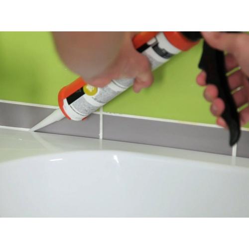 Mastic silicone pour bains & cuisines - Blanc - Cartouche de 310