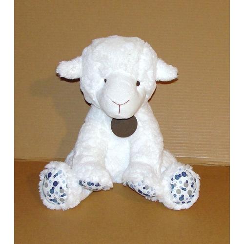 Mouton Blanc Assis Le Petit Prince De St Exupery Doudou Peluche 28cm Cotton Blue
