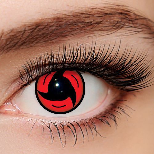 Paire De Lentilles Rouge Sharingan Sasuke Uchiwa Niveau 3 Utilisable 12 Mois Anime Manga Naruto Déguisement Cosplay Costume Black Sugar