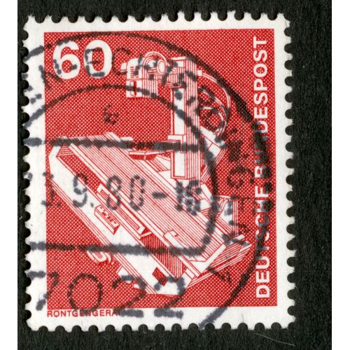 Timbre Oblitéré Deutsche Bundespost, 60, Rontgengerat