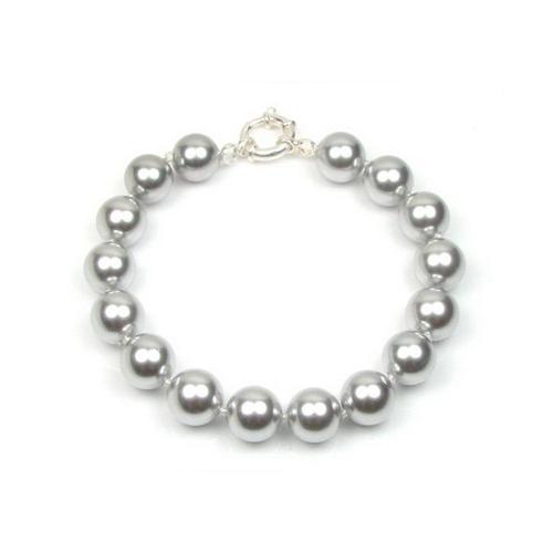 Bracelet Femme Perles D'imitation En Nacre Reconstituée Gris Et Argent 925 - Blue Pearls Bps 0325 Y Unique