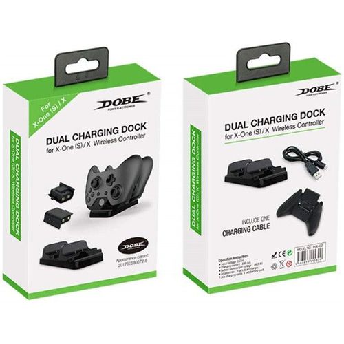 2pcs Batteries Rechargeables Chargeur Contrôleur Double Station D'accueil Universelle Pour Xbox One Rechargeable Battery Stander (Black)