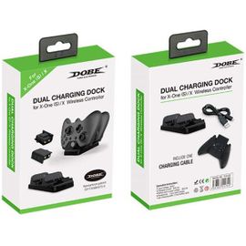 2pcs Batteries Rechargeables Chargeur Contrôleur Double Station D'accueil Universelle Pour Xbox One Rechargeable Battery Stander (Black)