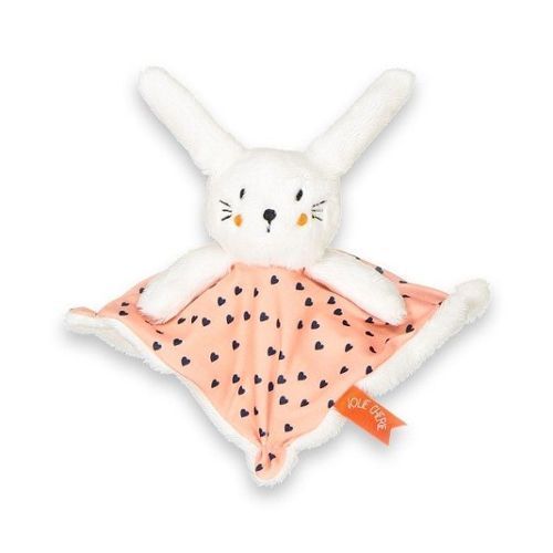 Doudou Lapin Plat La Redoute Blanc Rose Jolie Chérie Peluche Jouet