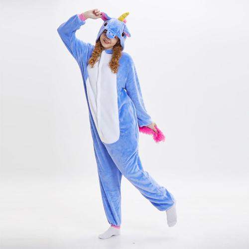 Pyjama Combinaison Enfant Adulte Polyester Licorne Animal Costume Cosplay Deguisement Halloween Pour Fille Garçon Femme Homme -Pm300335