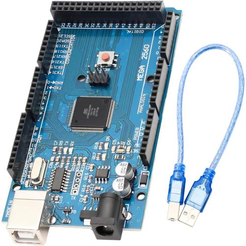 Mega Rev3 Cartes de développement 2560 Rev3 Modul Version améliorée avec Câble USB avec CH340G Chip DC 6,5V   12V Compatible avec Arduino IDE