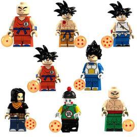 LEGO Dragon Ball Z Super Saiyan Goku Vegeta Gohan Bardock Majin Buu  Unofficial Minifigures 