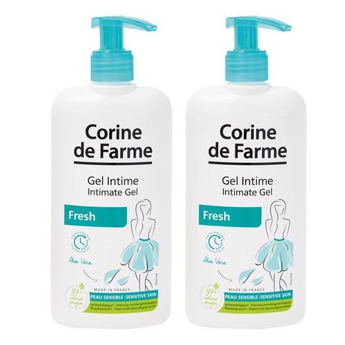 Corine De Farme - Gel Intime Fraicheur -Parfum Délicat - Toilette Intime Peaux Sensibles - Nettoie En Douceur -Enrichi En Aloe Vera - 250ml 