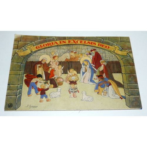 J.Gouppy Illustrateur, Découpage Crèche Gloria In Excelsis Déo