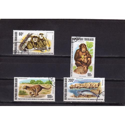 Timbres De Poste Aérienne Du Togo (Protection De Races Animales En Voie DExtinction)