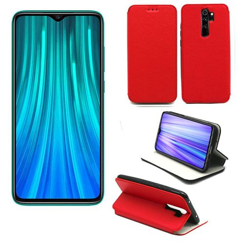 Housse Xiaomi Redmi Note 8 Pro Rouge - Etui Coque Xiaomi Redmi Note 8 Pro Protection Antichoc À Rabat Smartphone 2019 - Accessoires Pochette Case