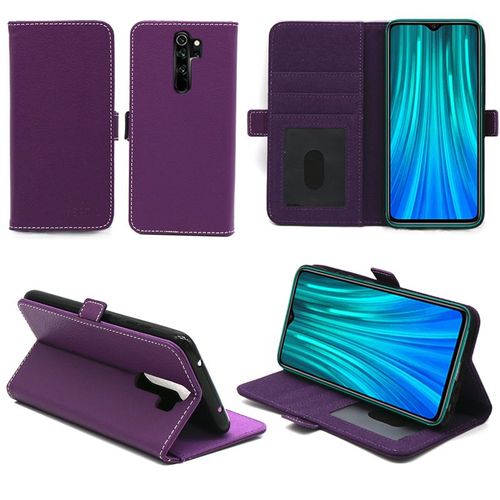 Xiaomi Redmi Note 8 Pro Etui Protection Portefeuille Violet À Rabat Avec Porte Cartes - Housse Redmi Note 8 Pro Folio Violette Coque Silicone Antichoc Smartphone 2019 - Accessoires Pochette Case