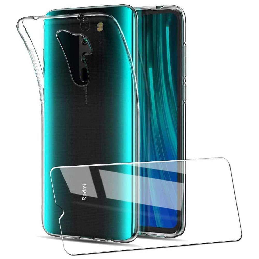 Protection Intégrale 360 Degres Xiaomi Redmi Note 8 Pro : Coque Gel De Protection En Tpu Invisible Arrière Transparente Et Protection Écran Classique - Accessoires Pochette Case