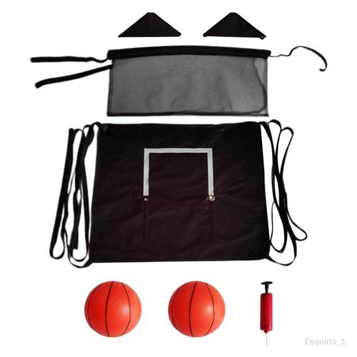 Mini Panier De Basket Pour Trampoline, Installation Facile Avec Cordes De 2 Balles