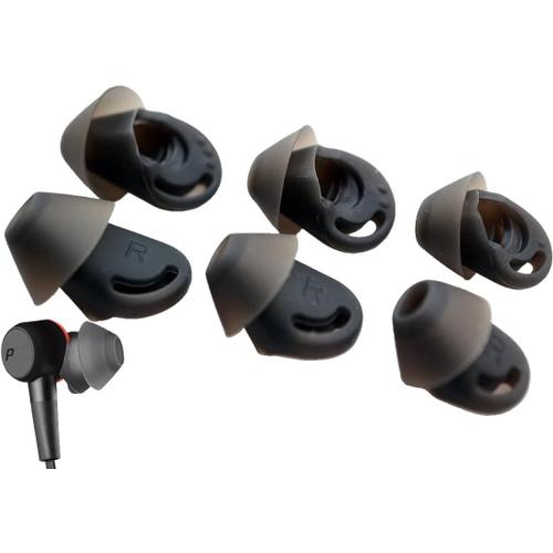 Embouts de rechange compatibles avec les casques Plantronics Backbeats Go 410/Voyager 6200 UC, coussinets antidérapants en silicone souple (SML 1 ensemble)