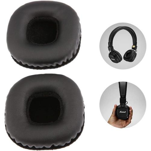 1 Paire de Coussinets de Remplacement pour Casques, Coussinets d'oreille de Rechange, Mousse Oreillettes Coussins Compatibles avec Marshall Mid Bluetooth Casque Audio on-ear Noir