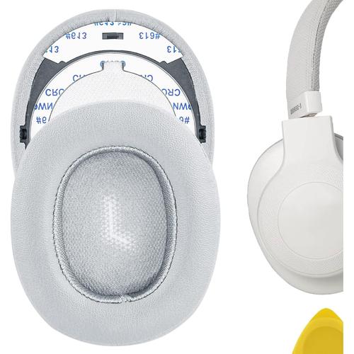 QuickFit Coussinets de rechange en cuir protéiné pour casque JBL E55BT Gris