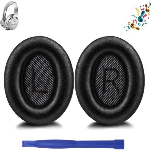 Coussinets de Remplacement pour Casques Bose,Oreillettes de Remplacement,Coussinets d'oreille,Coussinet pour Casque,pour La Série B-ose QC35 QC35 II écouteurs Circum-Auriculaires,Noir