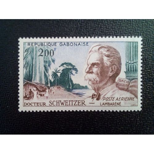 Timbre Gabon Yt Pa 1 Dr. Albert Schweitzer 1960 ( 041012 )