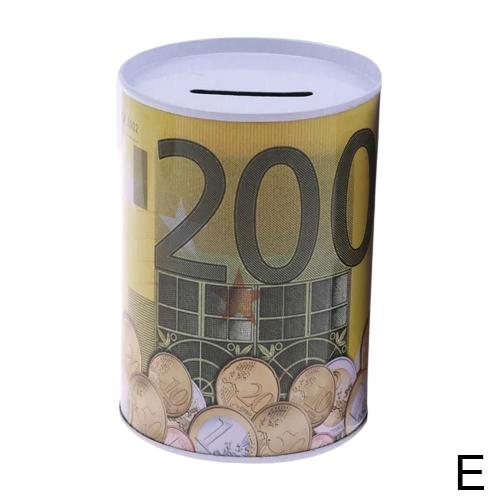 200 euros 1 PCS Tirelire de cylindre de coffre-fort de tirelire d euro Dollar pour la boite de depot
