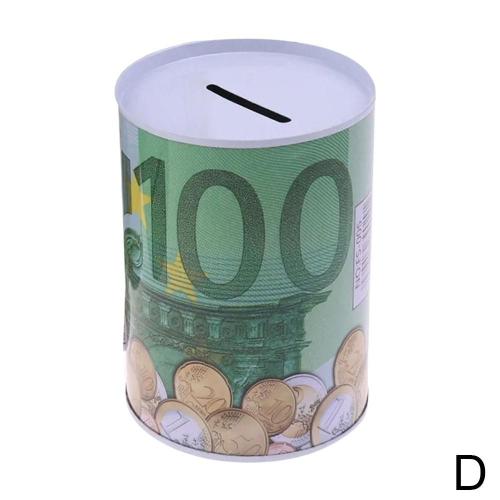 100 euros 1 PCS Tirelire de cylindre de coffre-fort de tirelire d euro Dollar pour la boite de depot