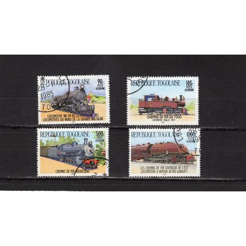 Timbres De Poste Aérienne Du Togo (Locomotives)