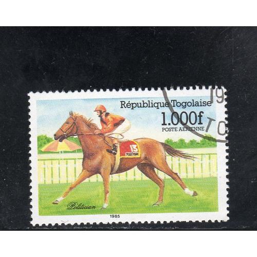 Timbre De Poste Aérienne Du Togo (Cheval De Course Célèbre)