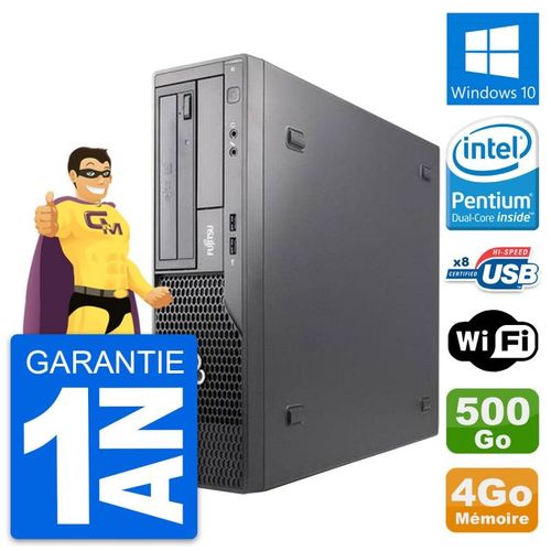 PC Fujitsu Esprimo E500 DT Intel G630 RAM 4Go Disque Dur 500Go Windows 10 Wifi
