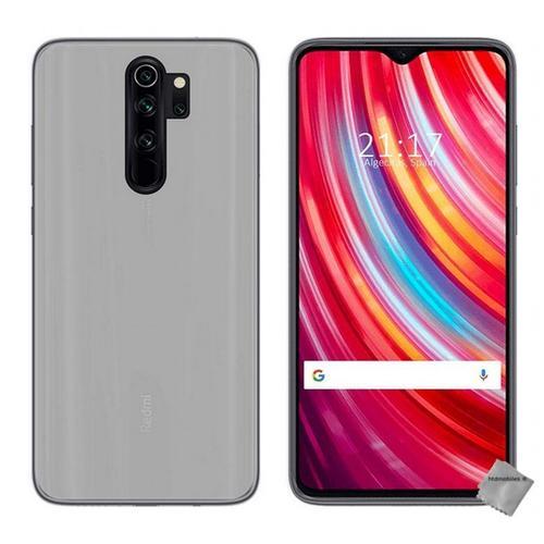 Housse Etui Coque Pochette Silicone Gel Fine Pour Xiaomi Redmi Note 8 Pro + Film Ecran - Blanc Transparent