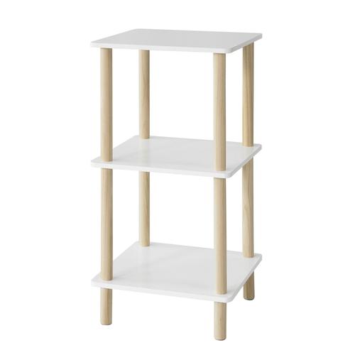 Sobuy® Str02-K-Wn Étagère De Rangement Bibliothèque Étagère Avec 3 Tablettes Étagère De Cuisine Étagère Polyvalente - L36cmxp36cmxh75cm