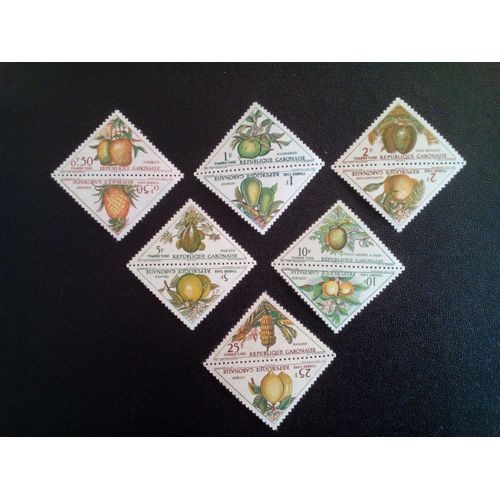 Timbre Gabon Yt T 34 A T 45 Séries: Fruit 1962 ( 041012 )