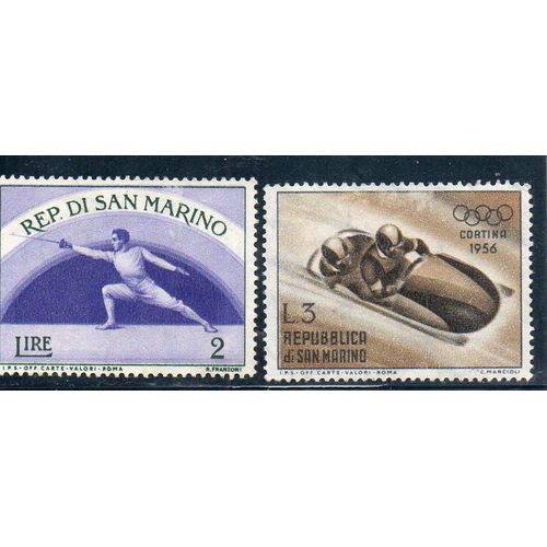 San Marino- Lot De 2 Timbres Neufs Sans Gomme- Evènements Sportifs