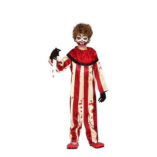 Déguisement Clown Terrifiant Rouge Et Blanc Garçon 7 À 9 Ans (125-135 Cm)